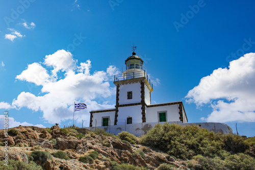 Akrotiri lighthouse (φάρος στο Ακρωτήρι) Akrotiri Lighthouse is a 19th-century lighthouse on the Greek island of Santorini