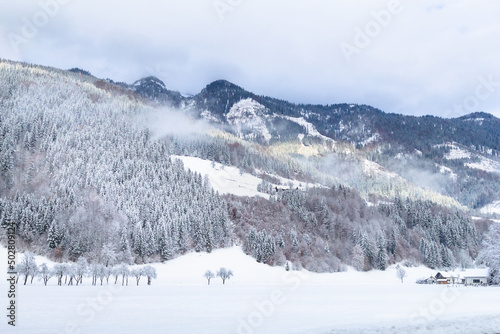 winter landscape in the mountains