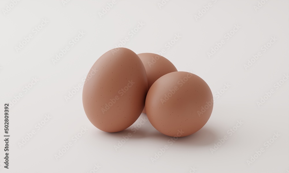 Raw fresh chicken eggs. Farm products, natural eggs. Closeup macro