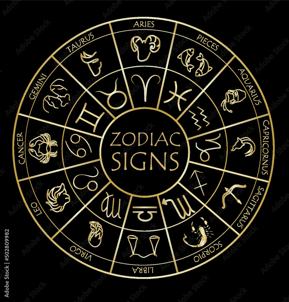 zodiac horoscope sign circle collection eps 10 zodiac horoscope sign circle collection eps 10