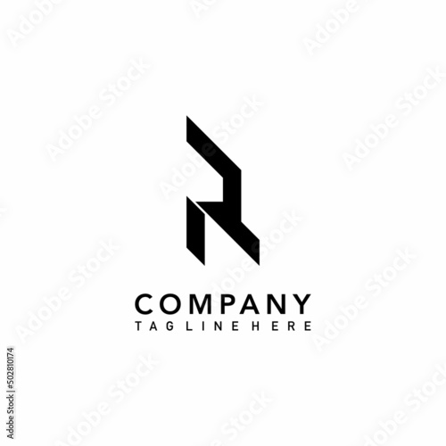 R abstract logo for company