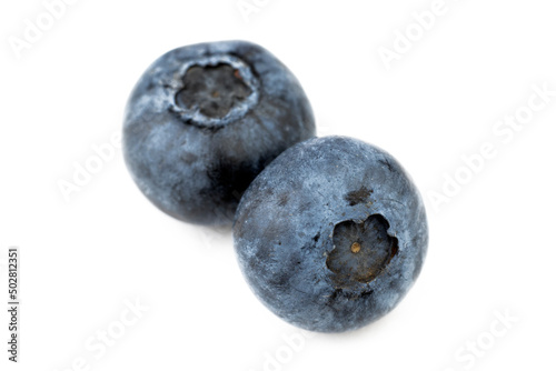 Blueberry. Ripe blueberry on white isolated background.