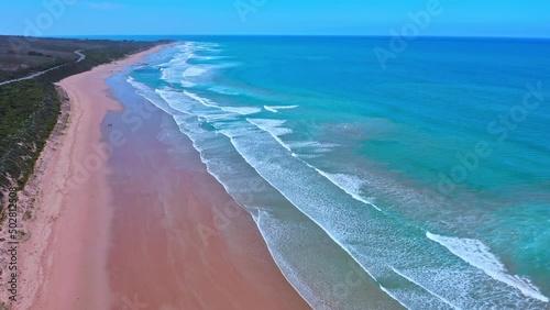 Australia beach on Great Ocean Road. Guvvos beach surfers paradise photo