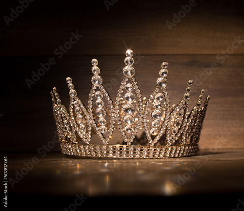 Luxury diamond crown, american beauty contest photo