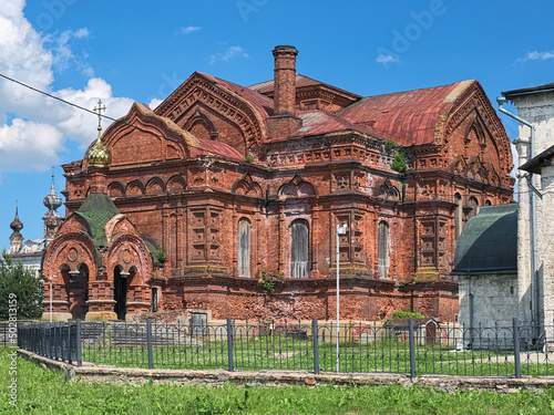 Yuryev-Polsky, Russia. Trinity Cathedral without dome. The cathedral was built in 1907-1914. In Soviet era, it was closed and partially destroyed, including its dome. photo