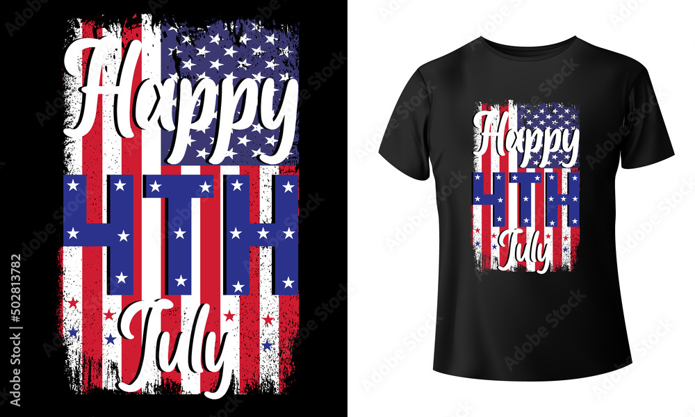 Happy 4TH July T-Shirt Design Happy 4TH July T-Shirt Design