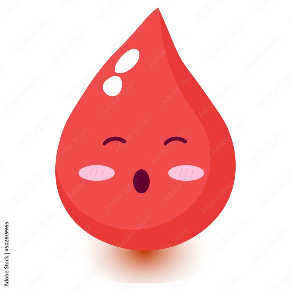 Cute happy smiling blood drop cartoon character. Cute happy smiling blood drop cartoon character.