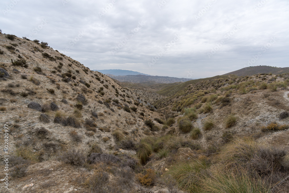 Fototapeta premium arid landscape of the desert of Tabernas in Almeria (Spain)
