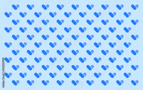 Health care heart and pills pattern