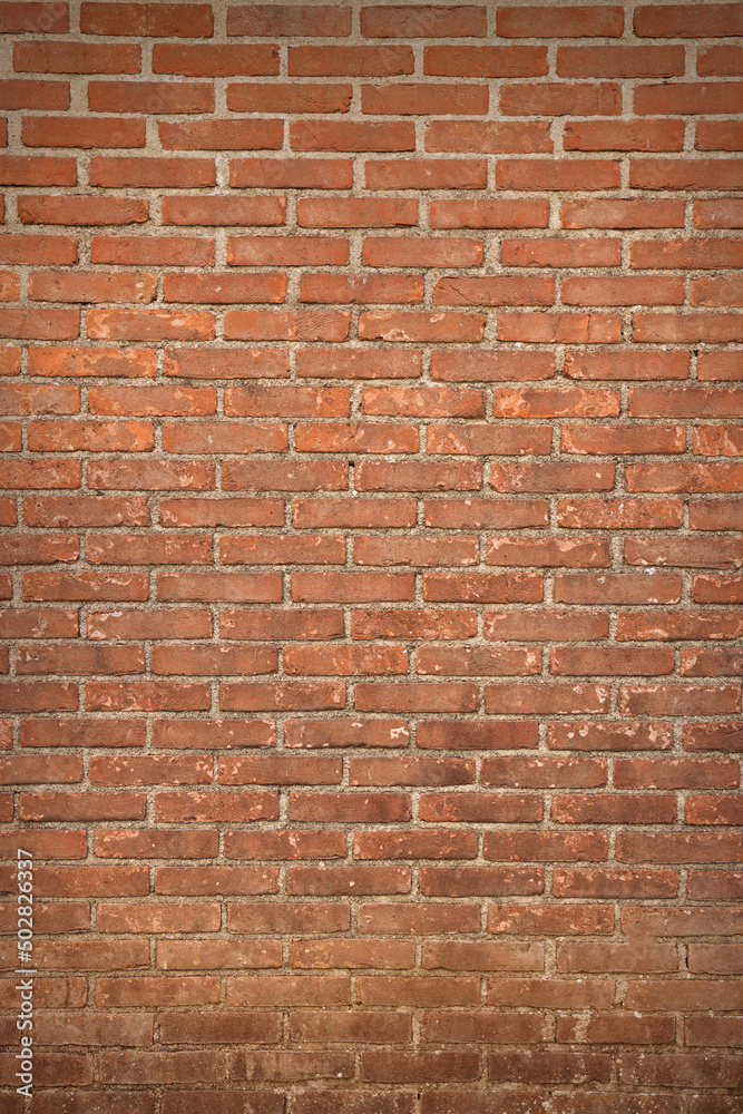 Texture of red brick wall as background Texture of red brick wall as background