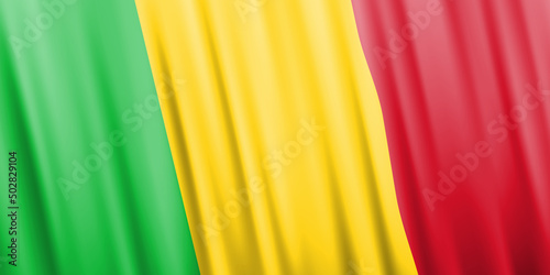 Wavy vector flag of Mali