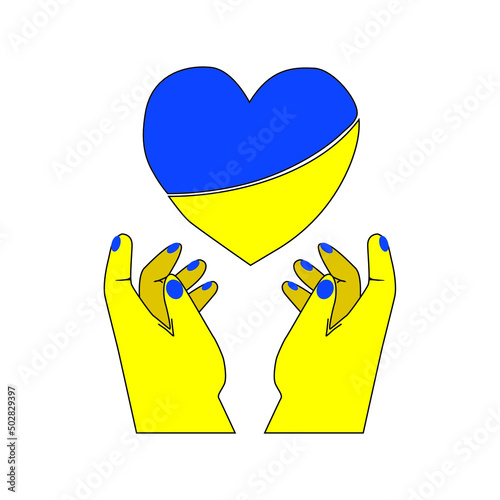 heart in hands save ukraine