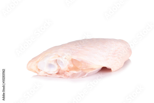 chicken middle wings isolated on white background