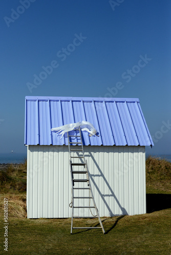 Cabine de plage réfection du toit