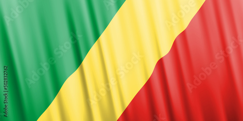 Wavy vector flag of Republic of the Congo