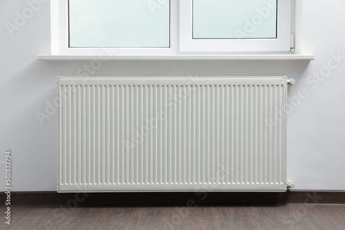 Wallpaper Mural Modern radiator at home. Central heating system Torontodigital.ca