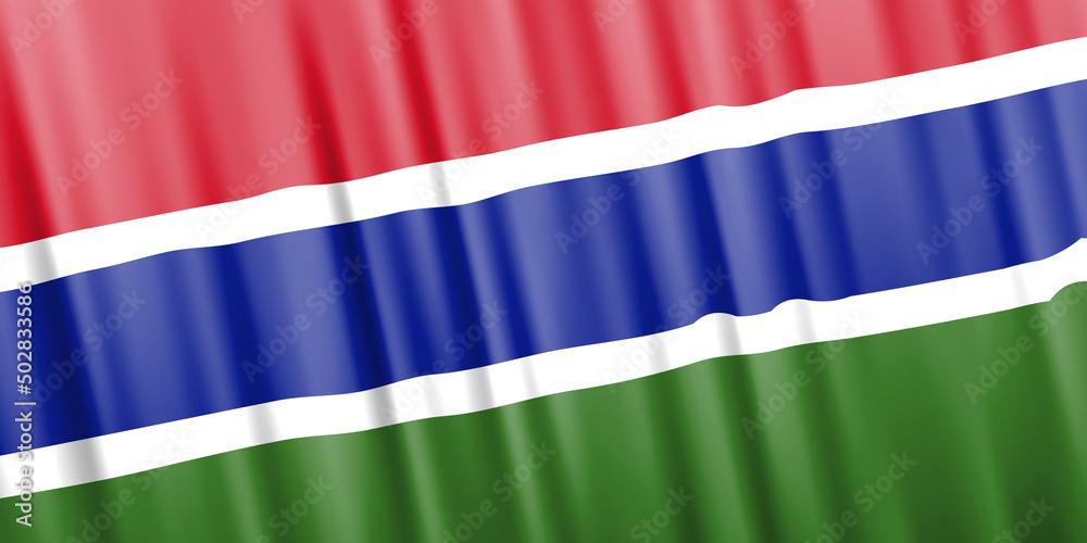 Wavy vector flag of Gambia Wavy vector flag of Gambia