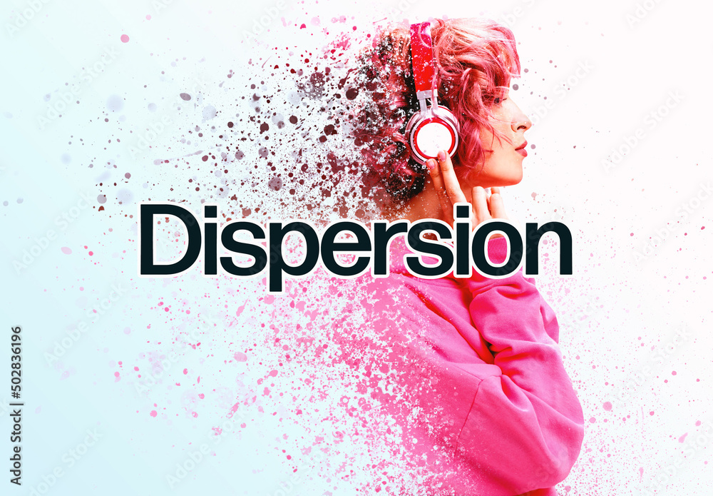 Paint Drops Dispersion Art Photo Effect Mockup Stock テンプレート Adobe Stock