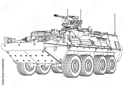 Military truck isolated on white background. Vector Military machine. Military vehicle logotype.