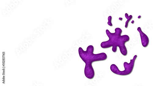 Amorphous Figure Abstract Blot the Concept of Psychology and Psychotherapy Purple Shapeless Splashes Background