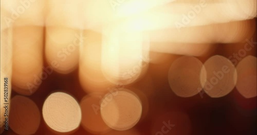 Bokeh lights of a Carousell at night