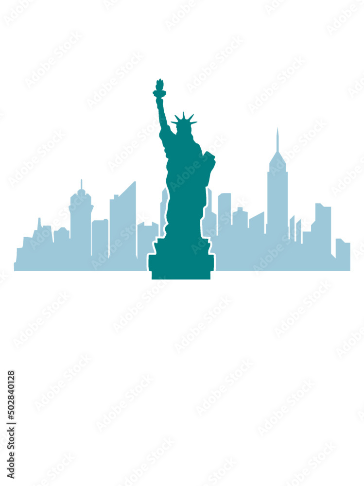 Hochhäuser Freiheitsstatue NYC 