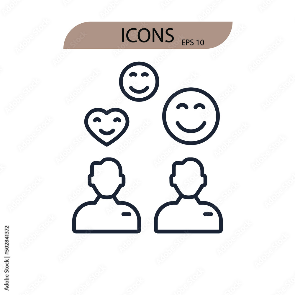 Emotion icons symbol vector elements for infographic web Emotion icons symbol vector elements for infographic web