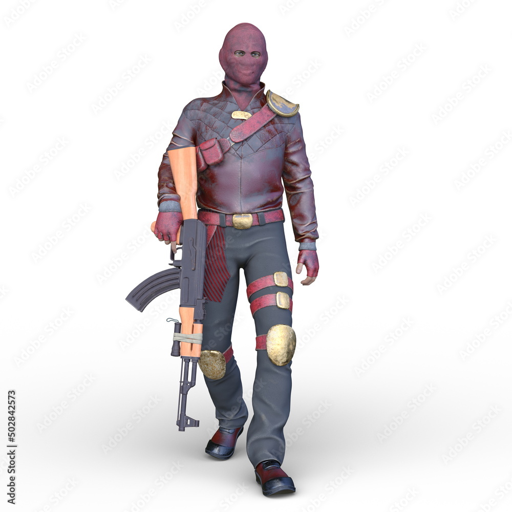 覆面をした兵士