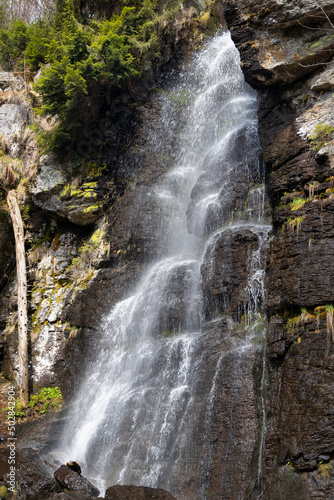 Waterfall Bystre near of The Hrinova village in central Slovakia  Europe.