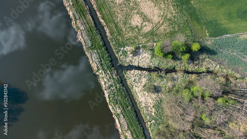 Adrone aerial view of beautiful mysterious landscape  photo