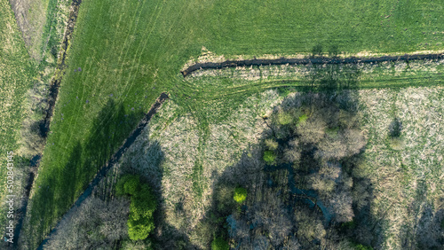 Adrone aerial view of beautiful mysterious landscape  photo