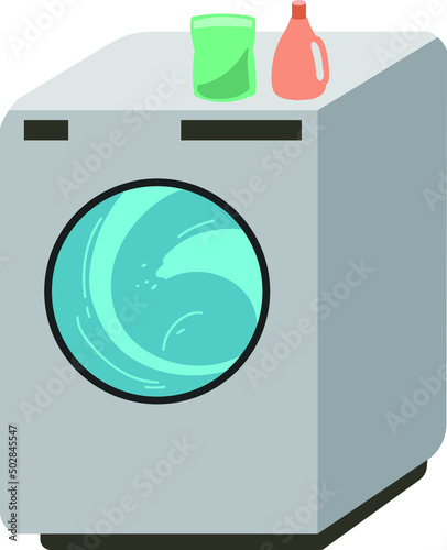 ドラム式洗濯機　洗濯中　線無し