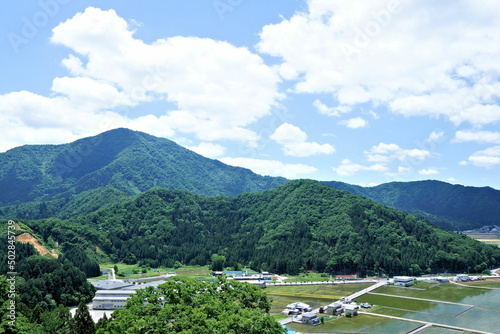 越前大野城天守からの風景