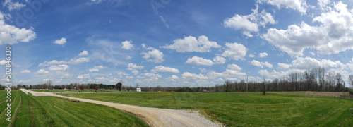 Rural Cemetery with blue skies, Ohio