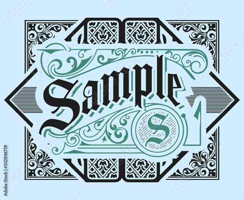 Western card with vintage style