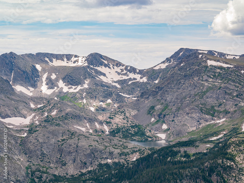 Superb landscape of Alpine Ridge Trail at Rocky Mountain National Park