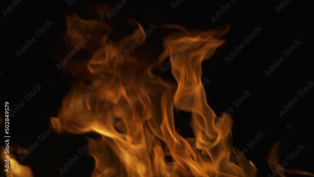 Burning concept. Fire flame texture. Blaze flames overlay background. Fire effect on black.