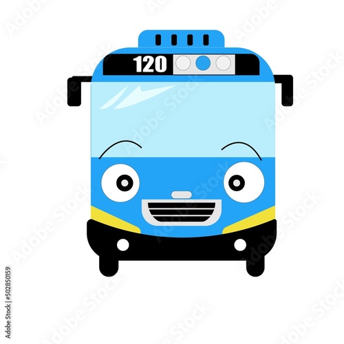 Tayo cartoon bus vector illustration icon
