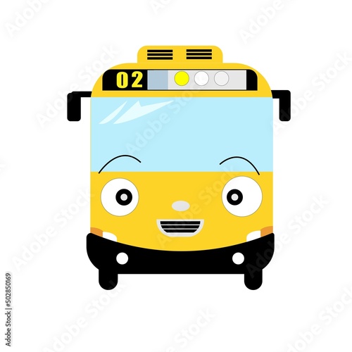 Tayo cartoon bus vector illustration icon