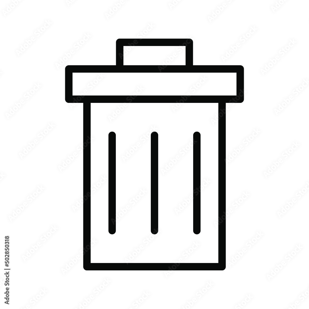 Trash can icon color editable Trash can icon color editable