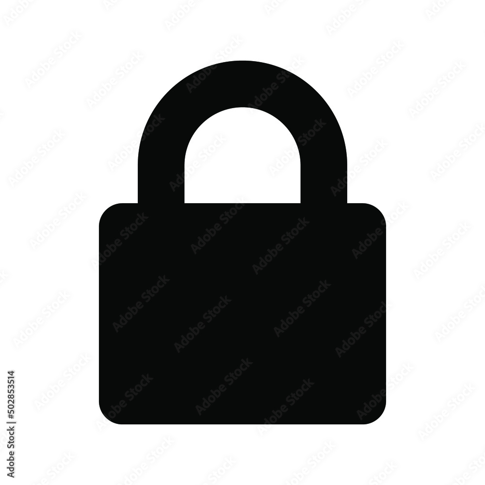 Web line icon. Padlock color editable Web line icon. Padlock color editable