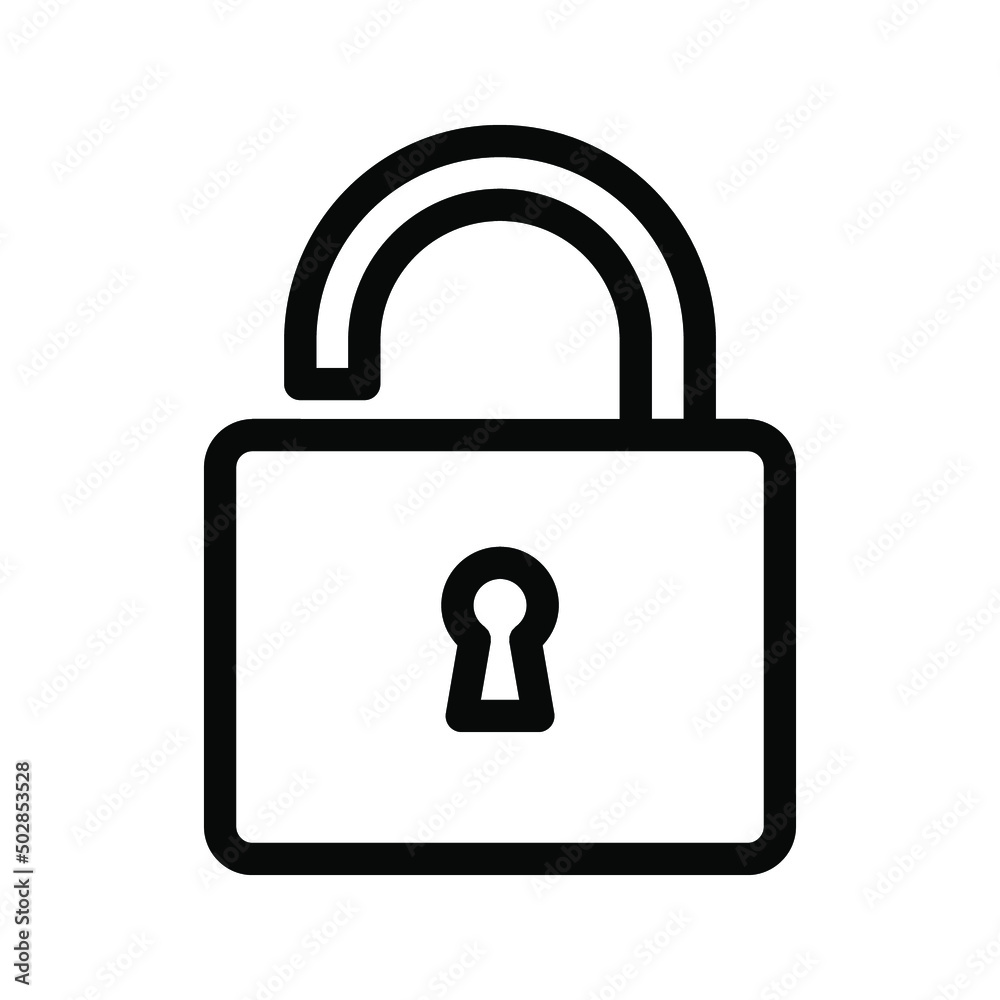 Web line icon. Padlock color editable Web line icon. Padlock color editable