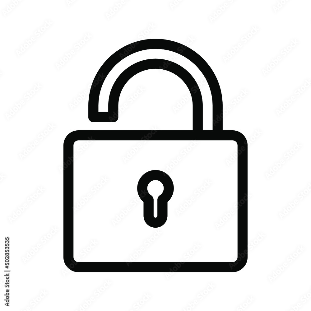 Web line icon. Padlock color editable Web line icon. Padlock color editable