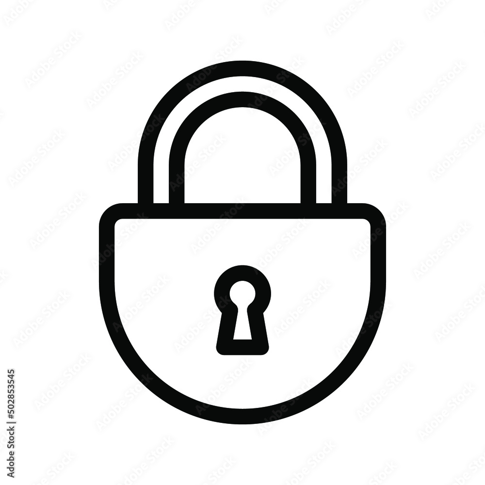 Web line icon. Padlock color editable Web line icon. Padlock color editable