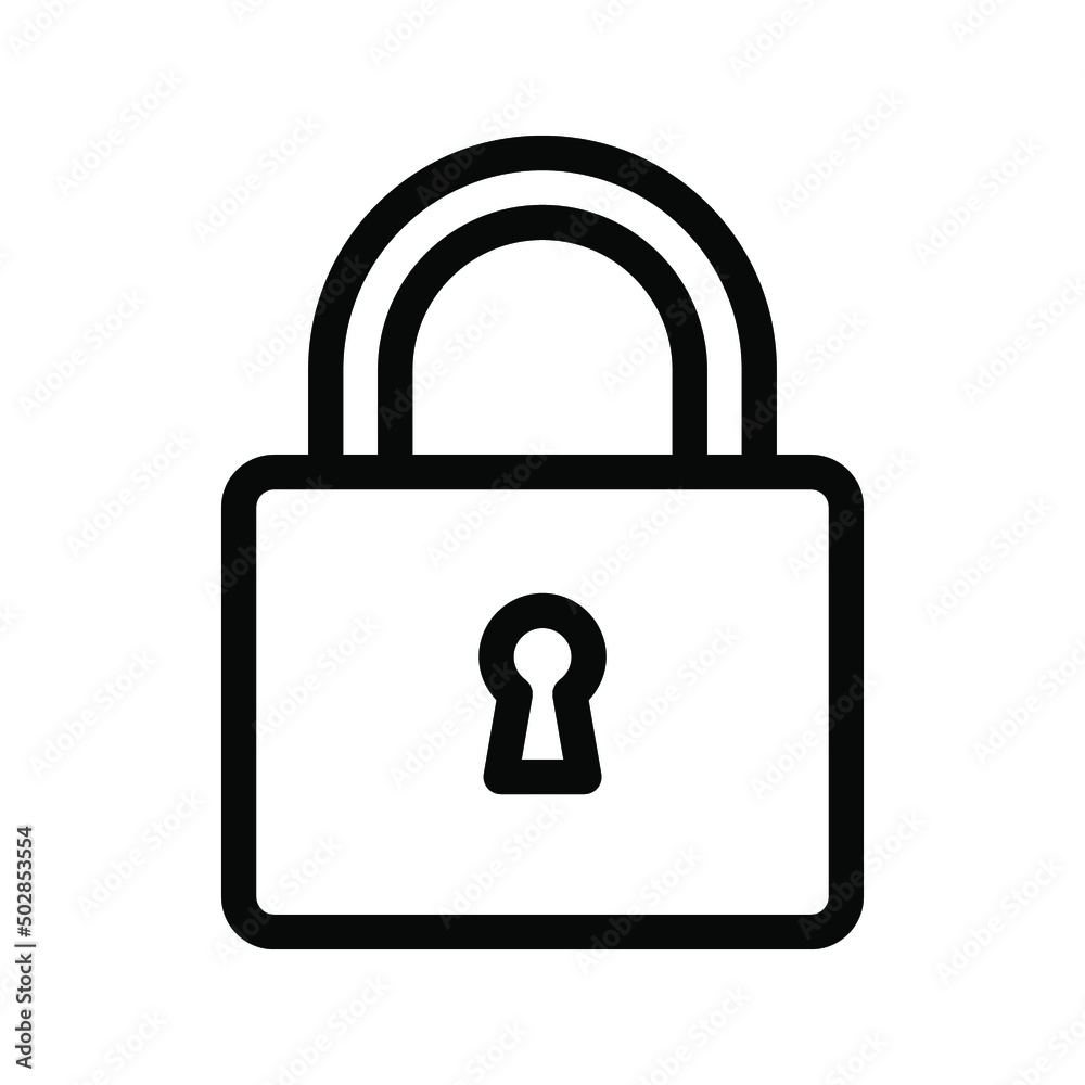 Web line icon. Padlock color editable Web line icon. Padlock color editable