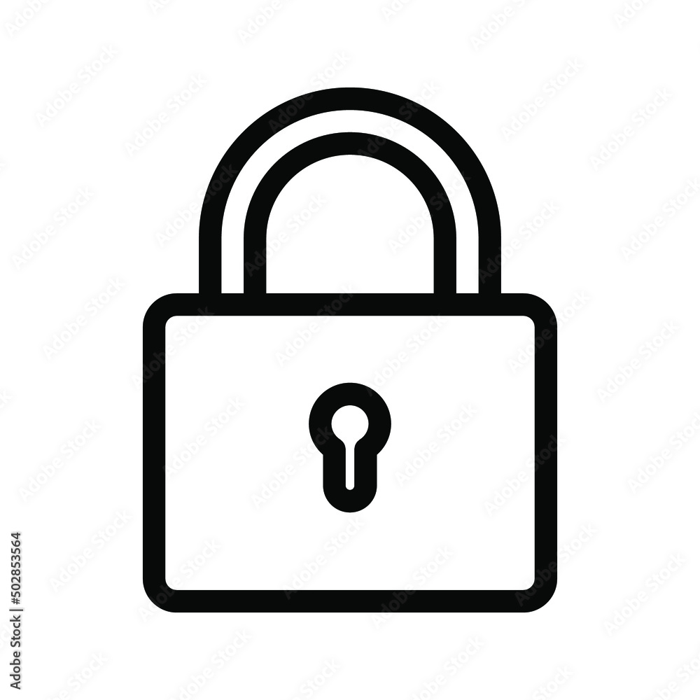 Web line icon. Padlock color editable Web line icon. Padlock color editable