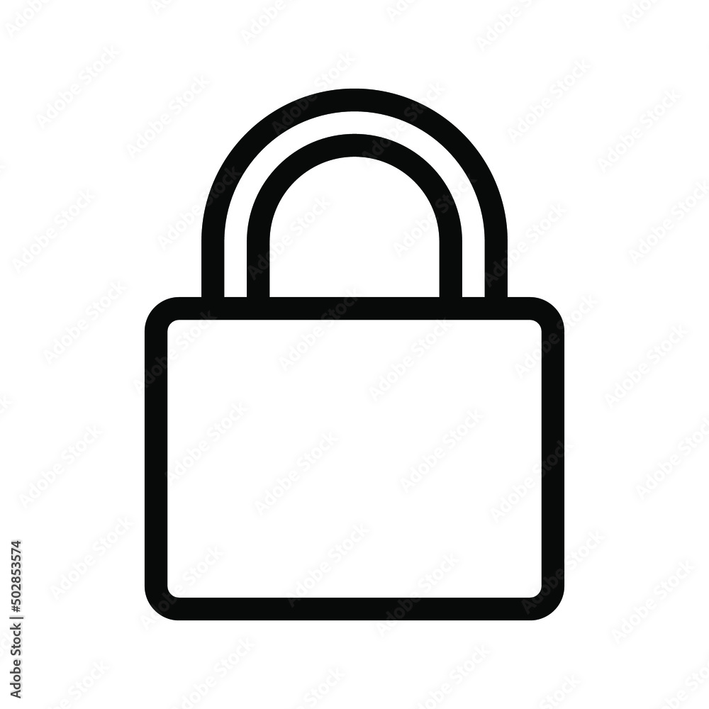 Web line icon. Padlock color editable Web line icon. Padlock color editable