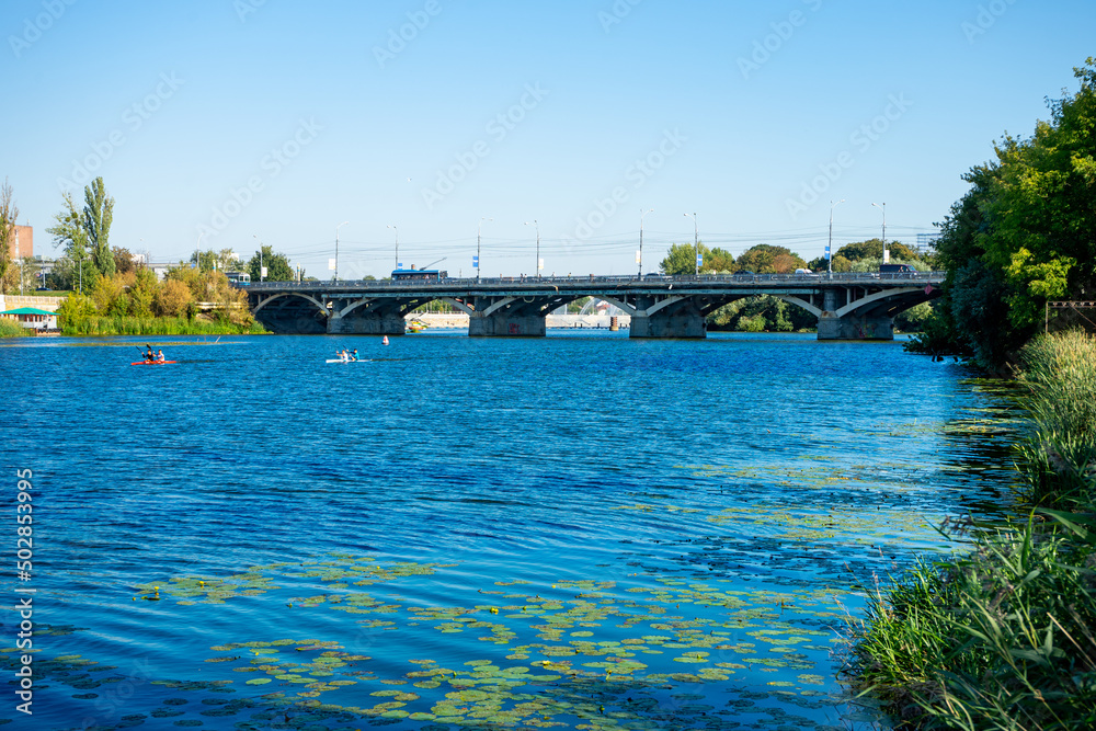 Bridge over the Southern Bug River in Vinnytsia Ukraine