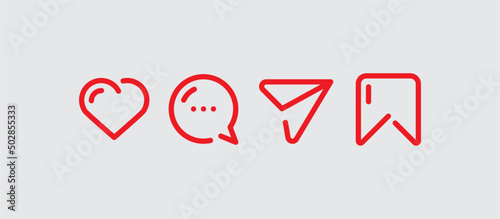 Basic insta flat icons