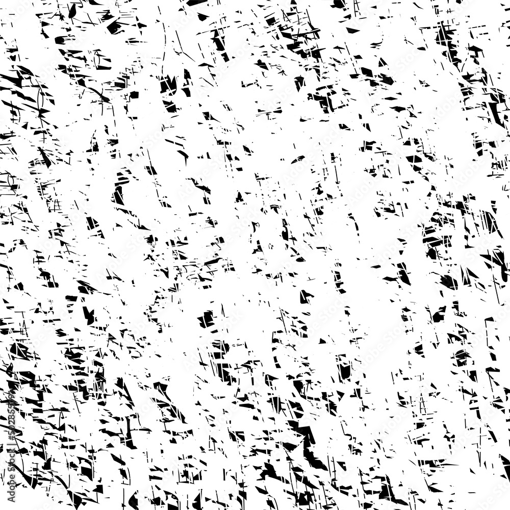 Eroded texture in black and white color. Vector grunge background